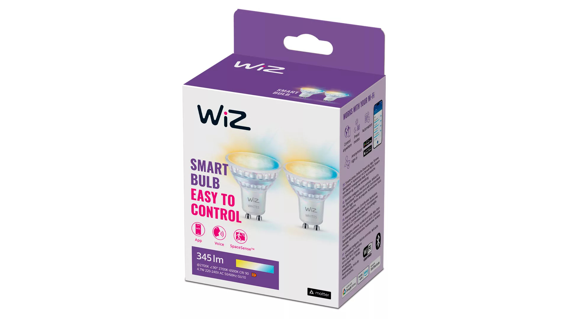 WiZ Spot 50 W PAR16 GU10 x2 – image 3