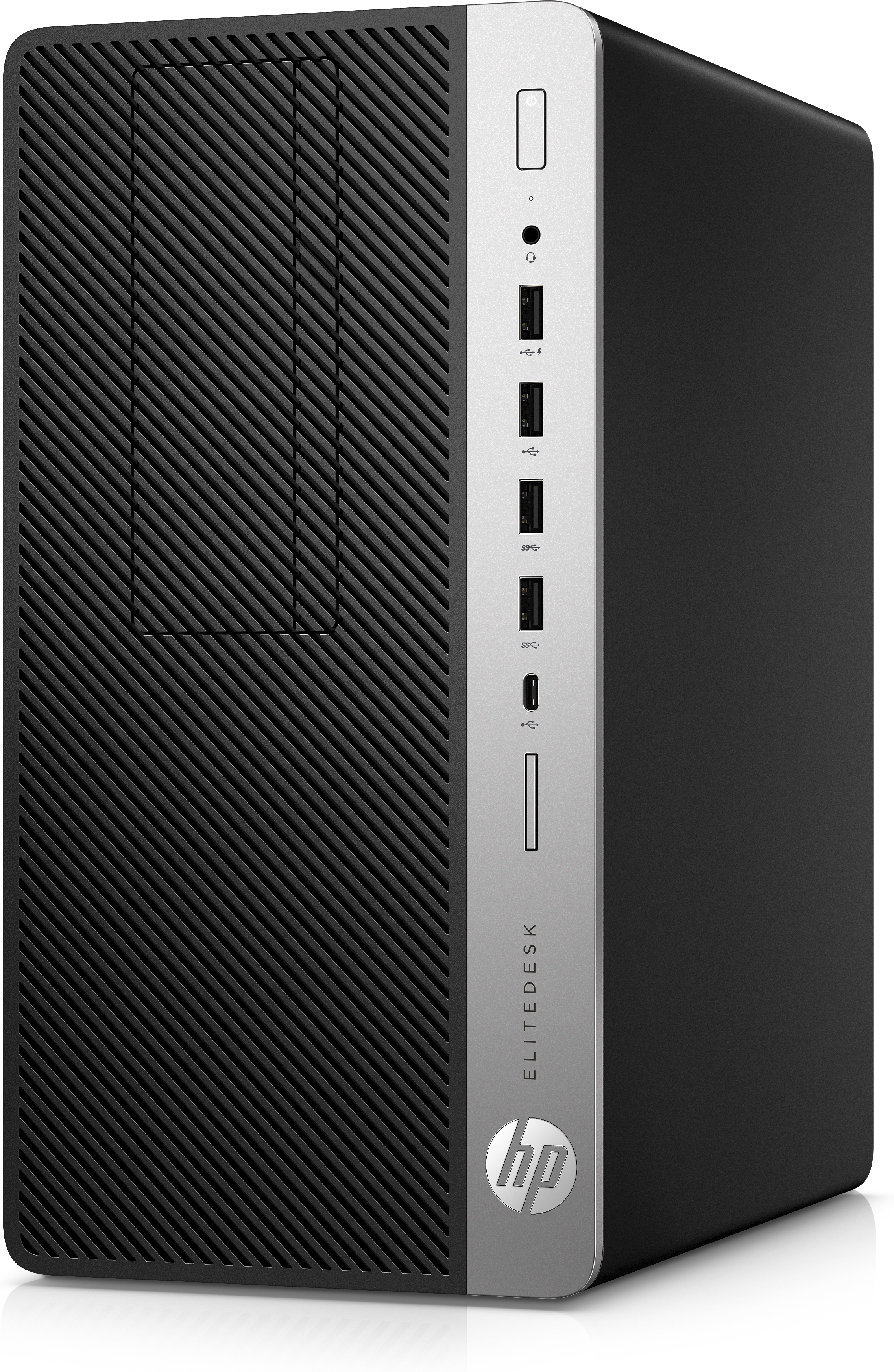 HP EliteDesk 705 G4 AMD Ryzen™ 5 2400G 8 GB DDR4-SDRAM 256 GB SSD Windows 10 Pro SFF PC Black, Silver image 2