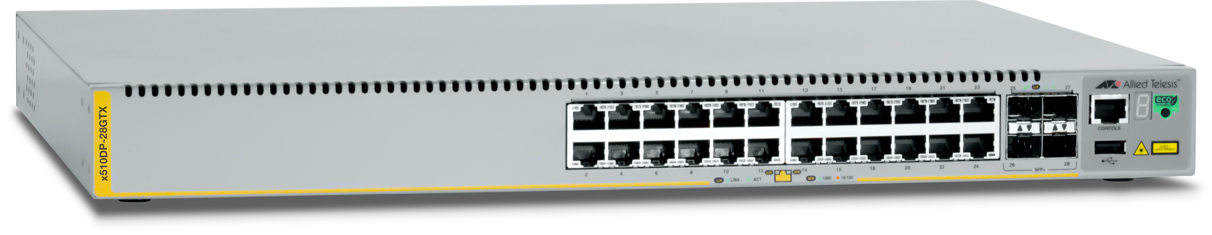 Allied Telesis AT-x510DP-28GTX 1736R Vadīts L3 Gigabit Ethernet (10/100/1000) Pelēks