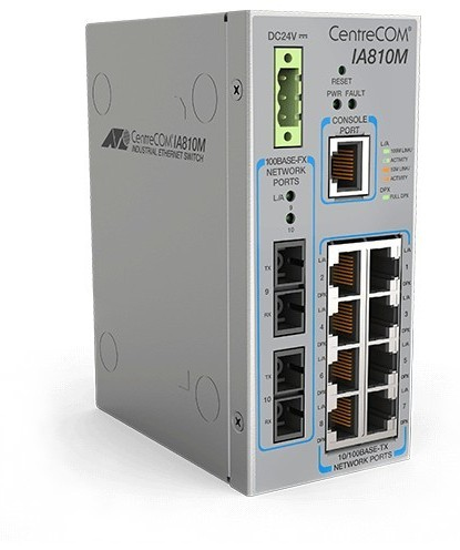 Allied Telesis IA810M Vadīts L2 Fast Ethernet (10/100) Pelēks