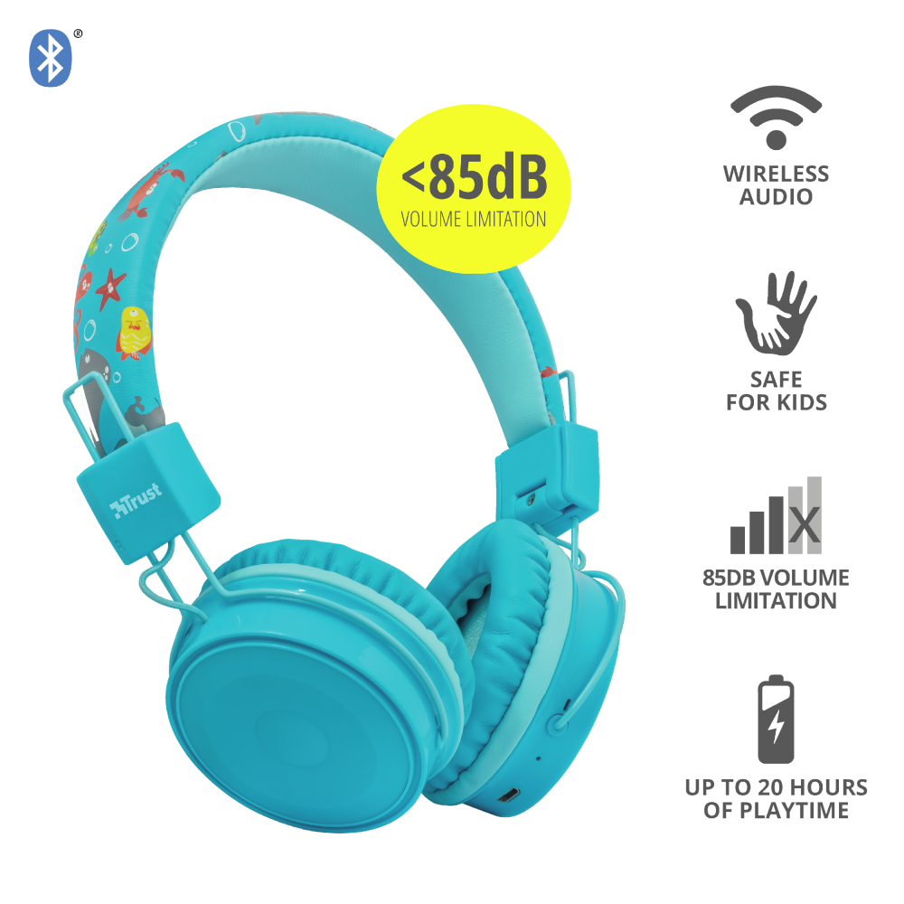 Trust 23607 headphones/headset Wireless Head-band Music Micro-USB Bluetooth Blue – image 6