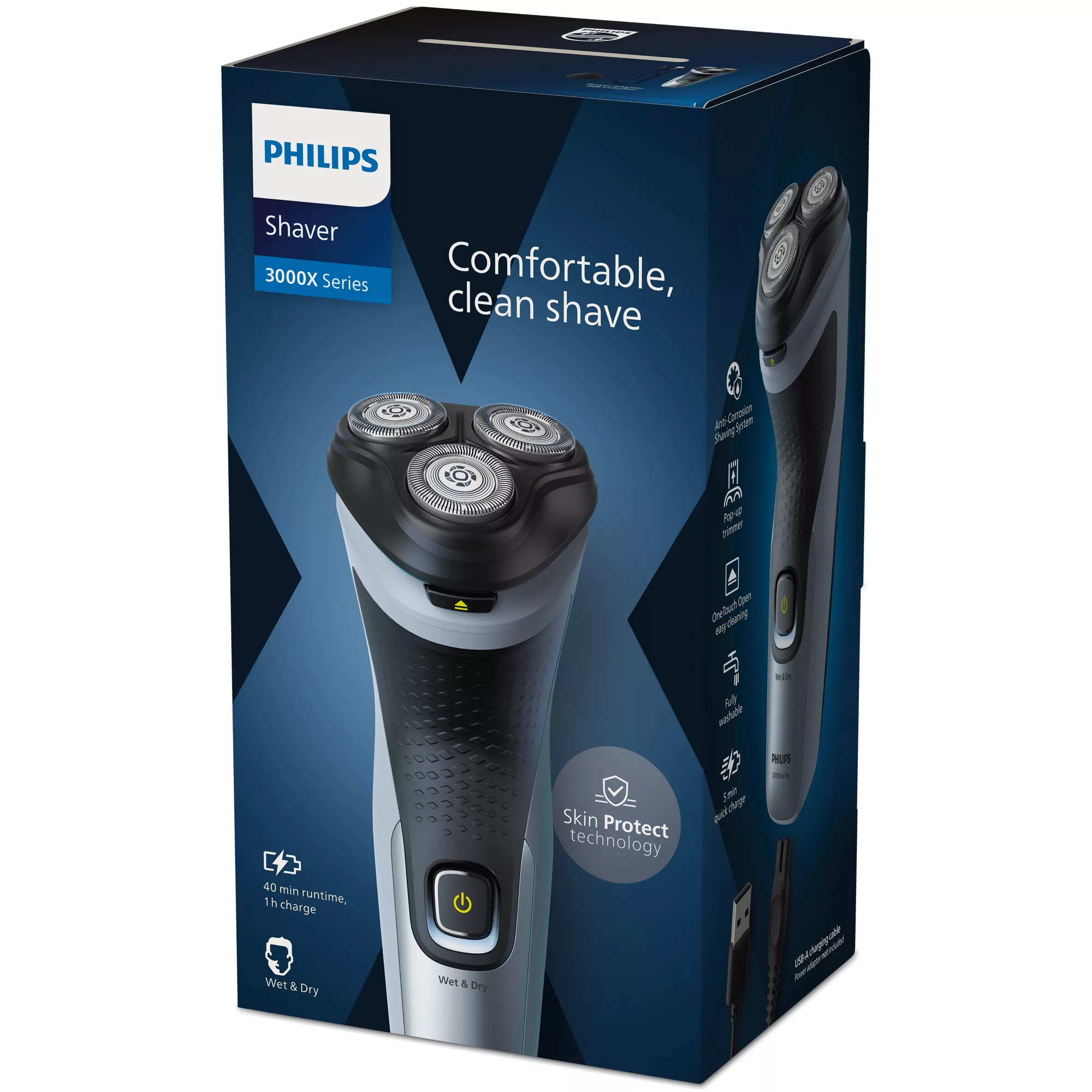 Philips X3063/03 men's shaver Foil shaver Trimmer Blue, Grey – image 2