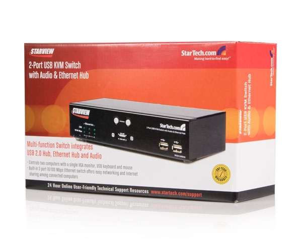 StarTech.com 2 Port USB KVM Switch Audio & Ethernet Hub – image 5