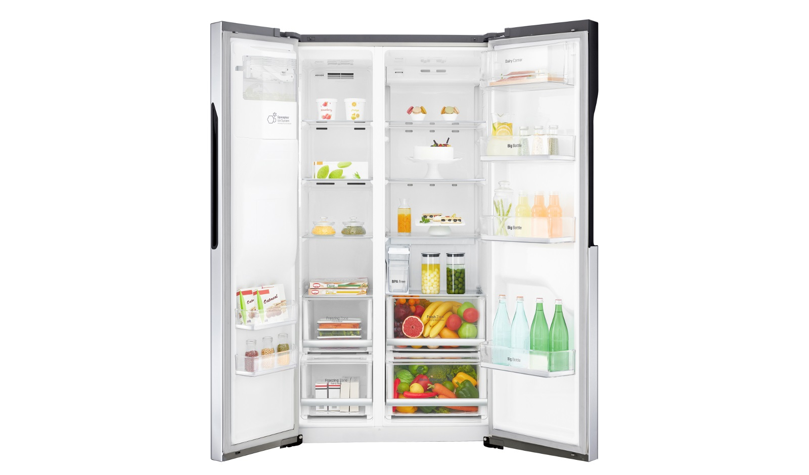 LG GSL561PZUZ side-by-side refrigerator Freestanding – image 3