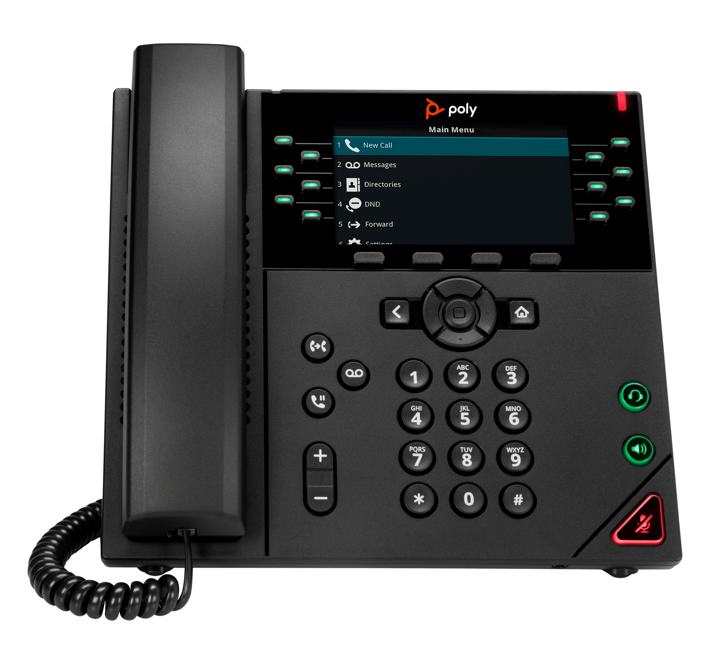 HP Poly VVX 450 - VoIP phone - 3-way call capability - SRTP, SIP, SDP - 12 lines - black
