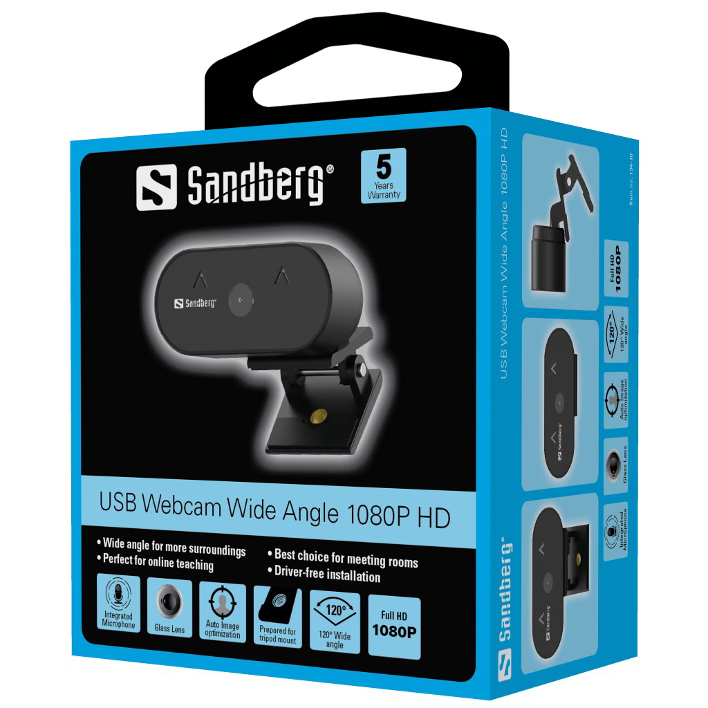 Sandberg USB Webcam Wide Angle 1080P HD – image 5