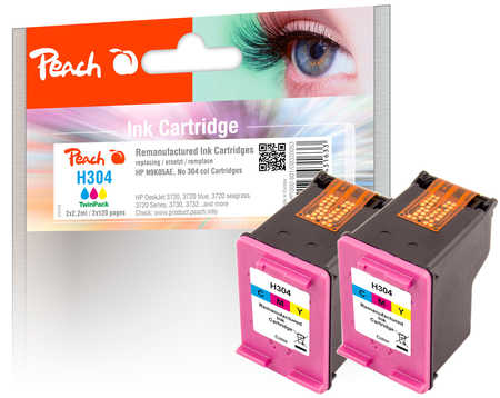 Peach PI300-801 ink cartridge 2 pc(s) Compatible Standard Yield Cyan, Magenta, Yellow