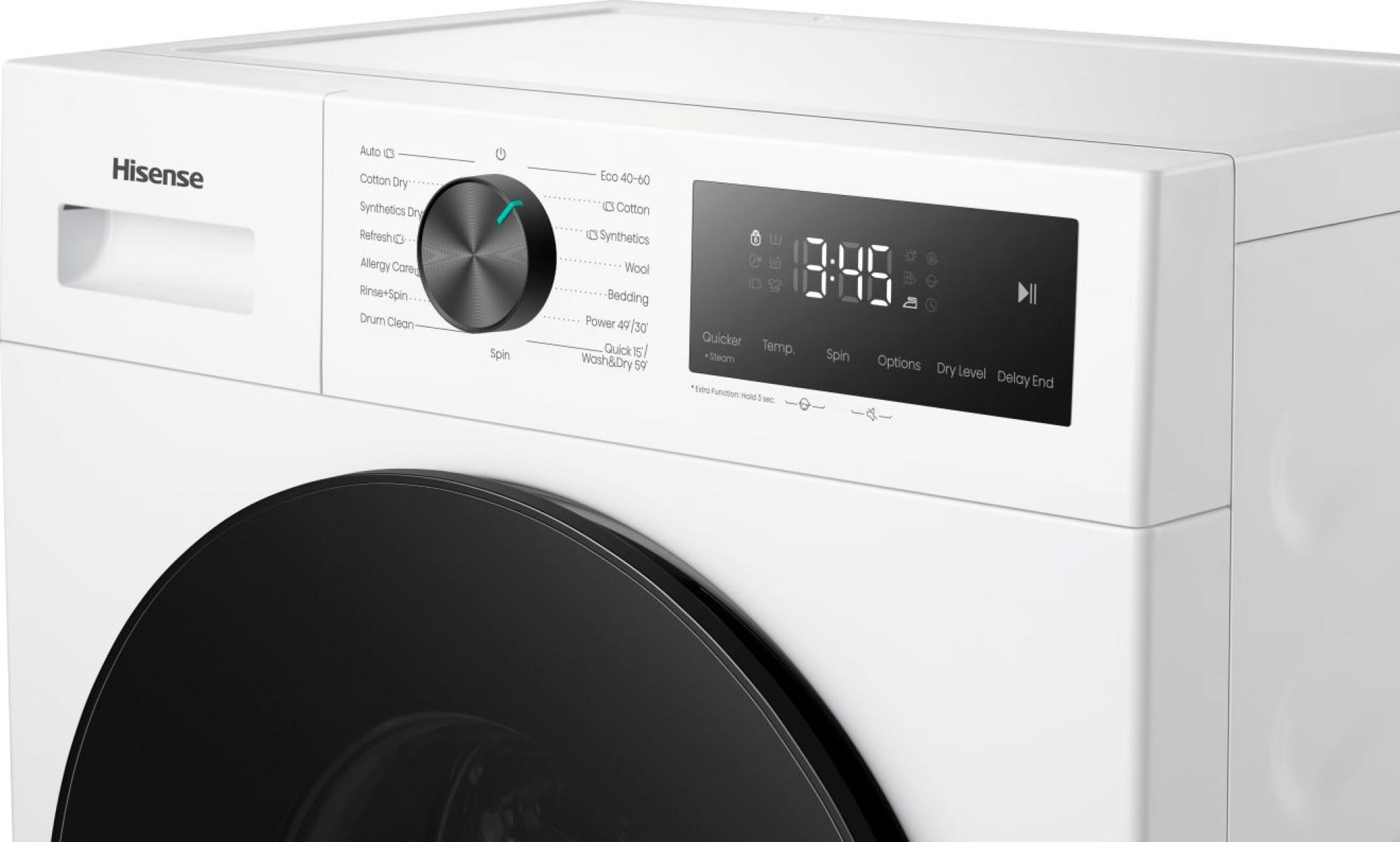 Hisense Washing drying machine (8/5 kg) with Wash&Dry 59’, steam hygiene care, and Auto program for easy everyday laundry. Quick cycles and inverter motor ensur – image 6