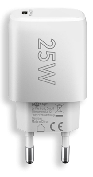 Tolerate USB-C™ PD GaN FAST CHARGER (25W) POWERED BY GOOBAY WHITE – image 4
