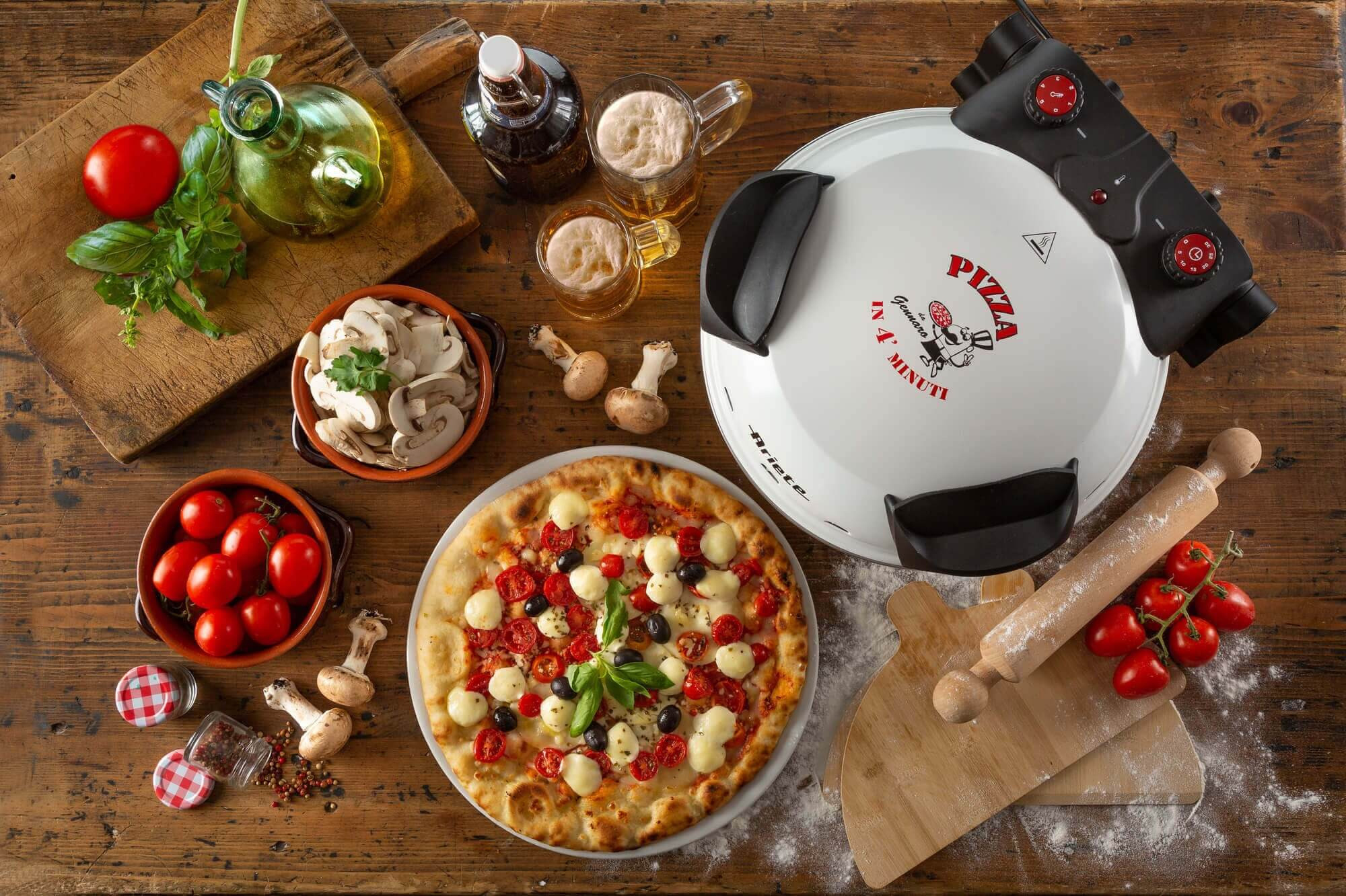 Ariete 918 Pizza Oven - Pizza in 4 minutes - Refractory stone plate with non-stick treatment - Max temperature 400 ° - 1200 Watt - Timer 30 '- White – image 3