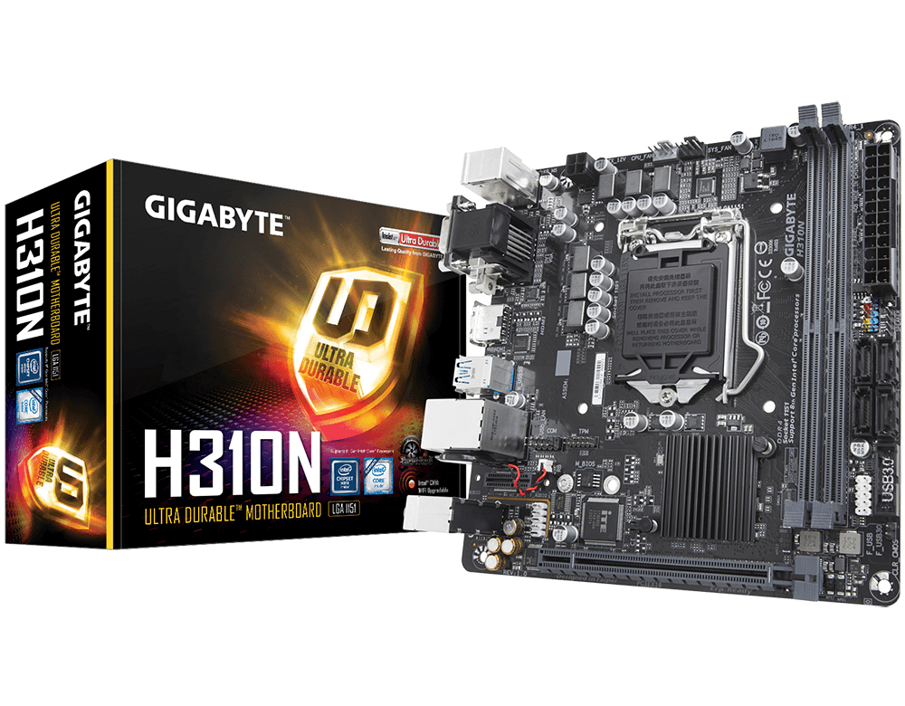 GIGABYTE H310N motherboard Intel® H310 LGA 1151 (Socket H4) mini ITX