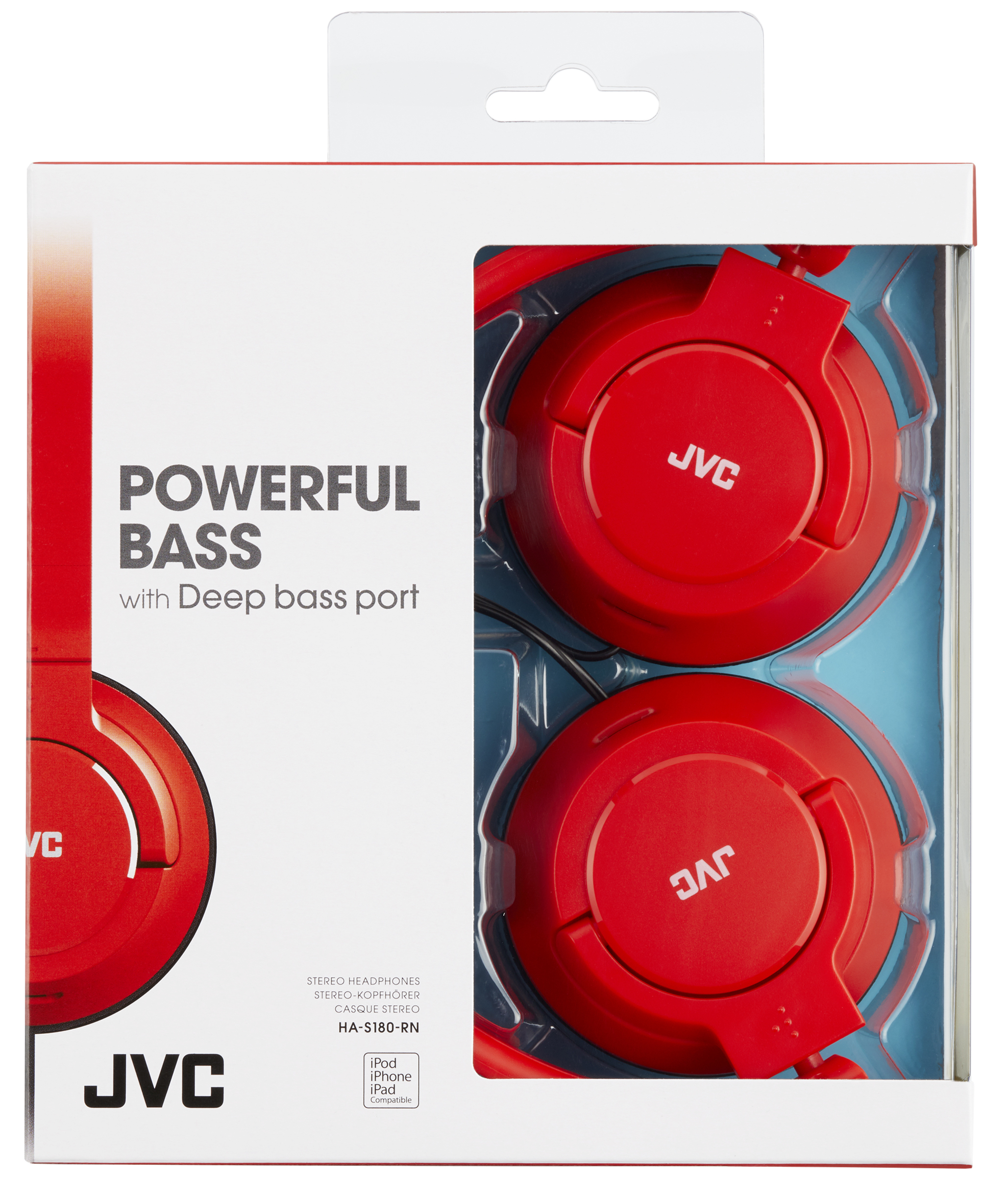 JVC HA-S180-RN-E Headphones Wired Head-band Red – image 2