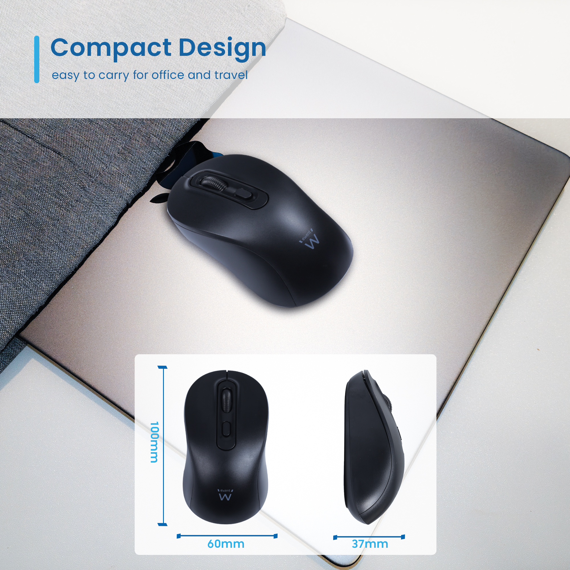 Ewent Wireless optical mouse 800-1200-1600dpi and Silent clicks – image 8
