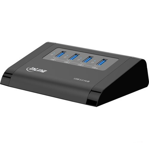 InLine 35396 interface hub 5000 Mbit/s Black
