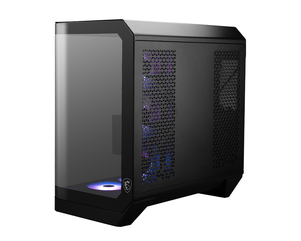 Gabinete ATX MSI MAG PANO 120R PZ , Incluye 7 Fans 120mm ARGB, Radiador 360mm Max, Color Negro