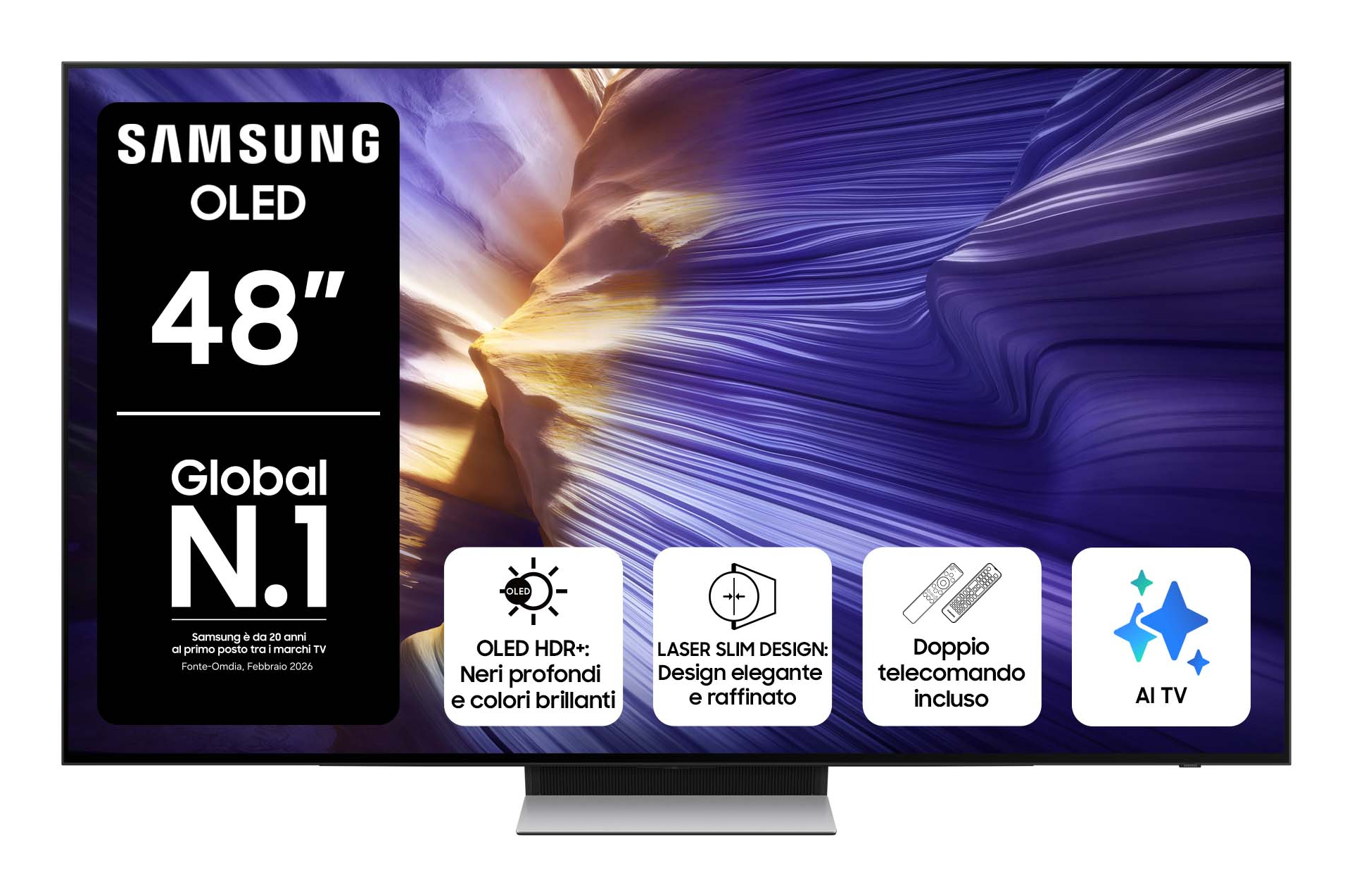 TV Samsung OLED QE48S90FAEXZT 48 4K Smart TV WiFi HDR10 AMD FreeSync — photo 1
