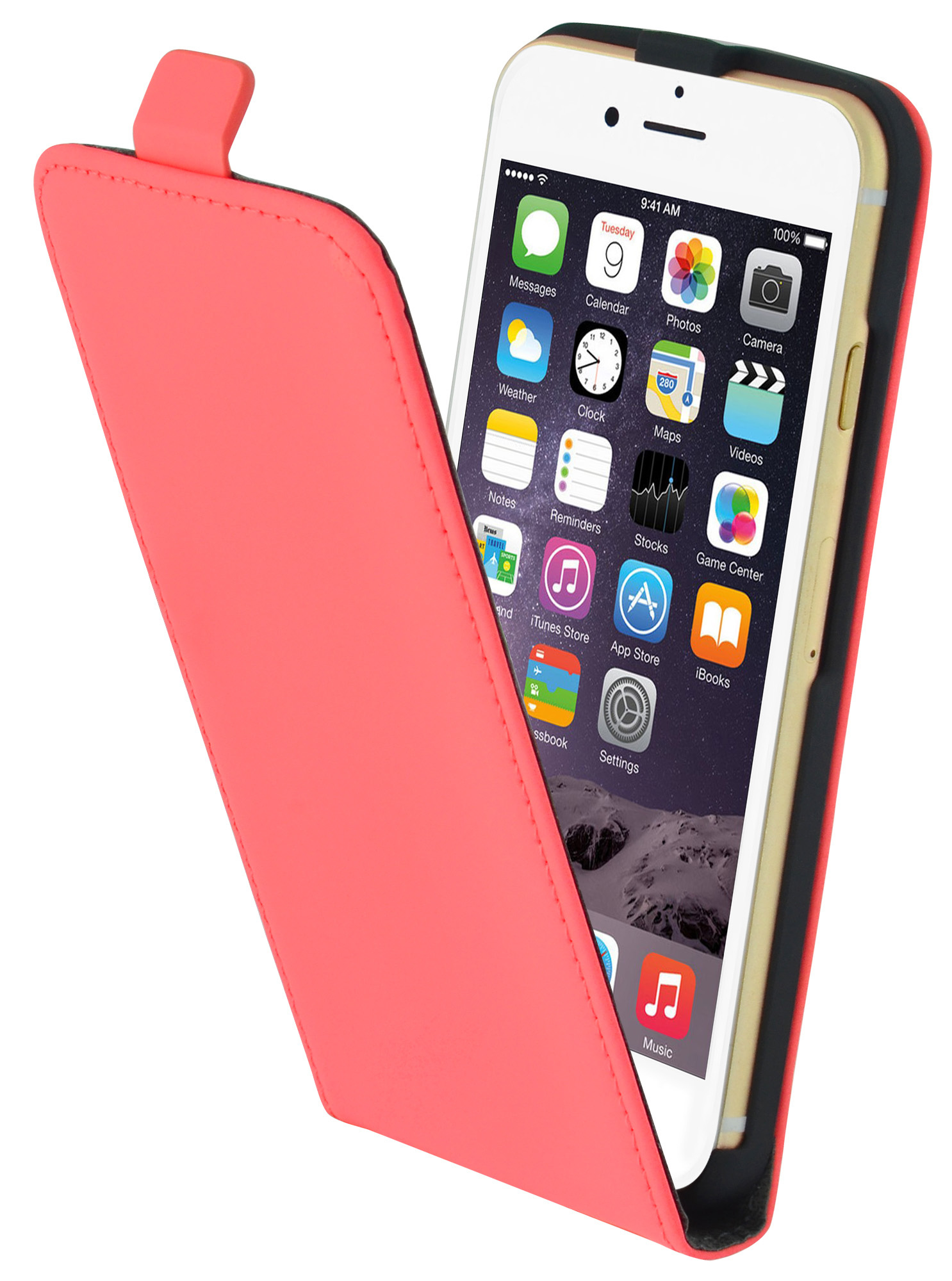 Mobiparts Premium Flip Case Apple iPhone 6, iPhone 6S Peach Pink