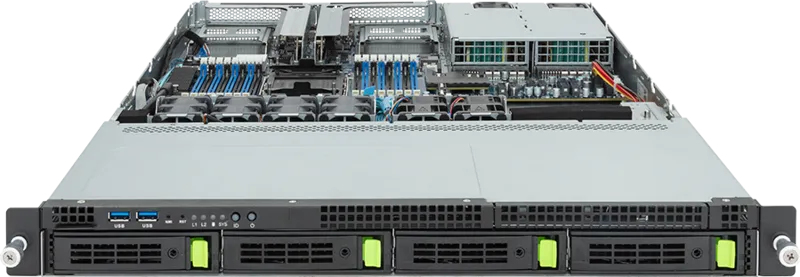GIGABYTE R163-S30-AAG1 LGA 4677 (Socket E) Rack (1U) Black, Steel – image 2