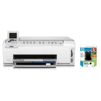 HP Photosmart C6280 All-in-One Printer + HP 363XL Black Ink Cartridge with Vivera Ink