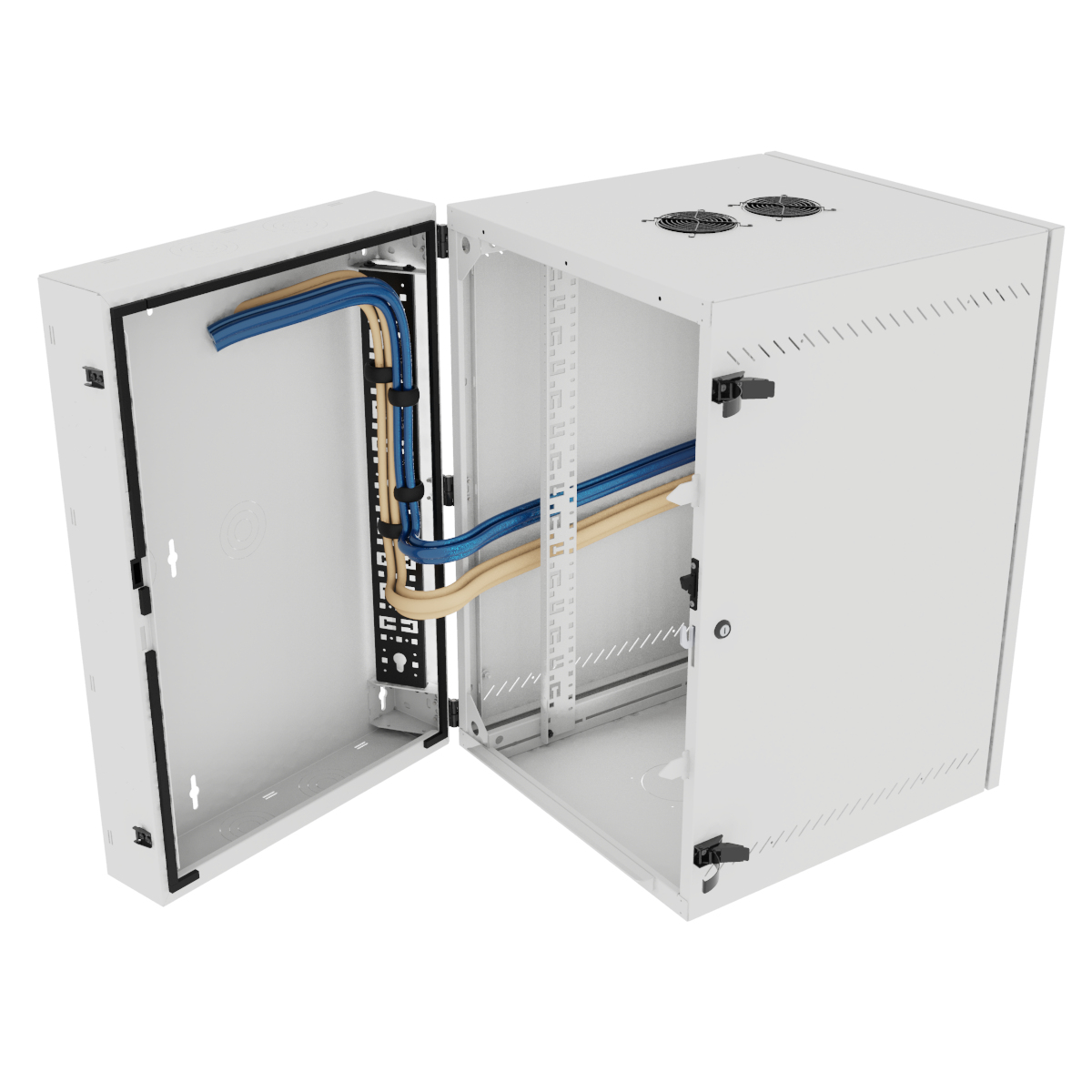 Vertiv VR Rack GL36WMCMS-W-SH-AF-CM rack cabinet 19U Wall mounted rack White – image 3