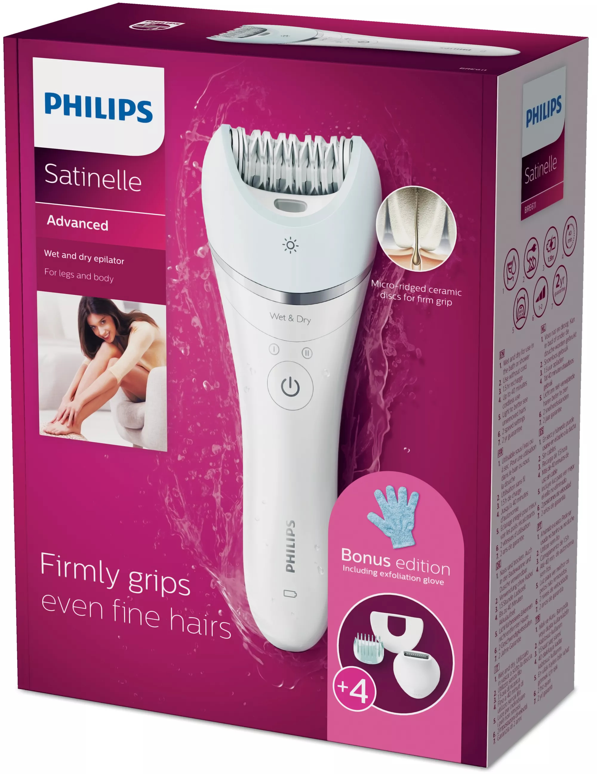 Philips Satinelle Advanced BRE611/00 epilator Blue, White – image 2