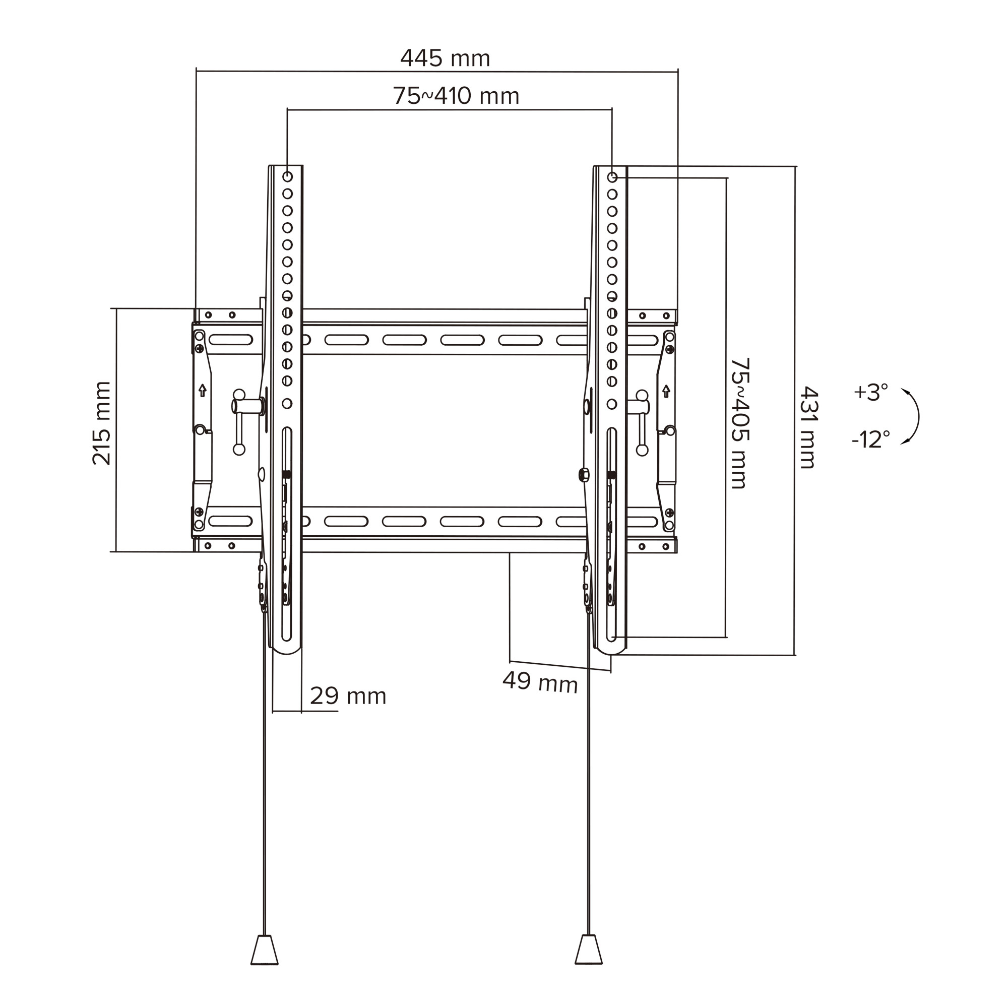 InLine 23101B TV mount/stand – image 4