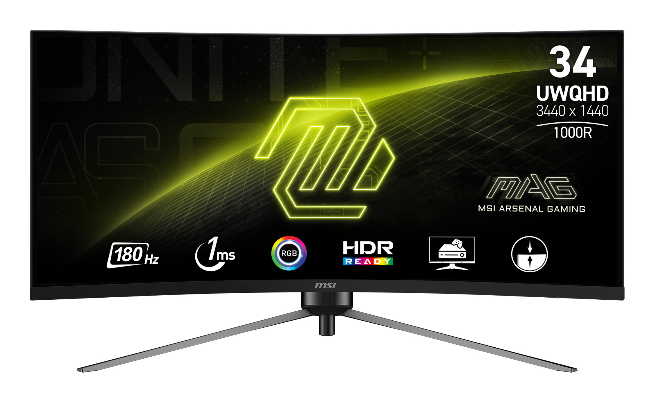 MSI MAG345CQR 34in UltraWide DQHD 180Hz 1ms Curved Gaming Monitor