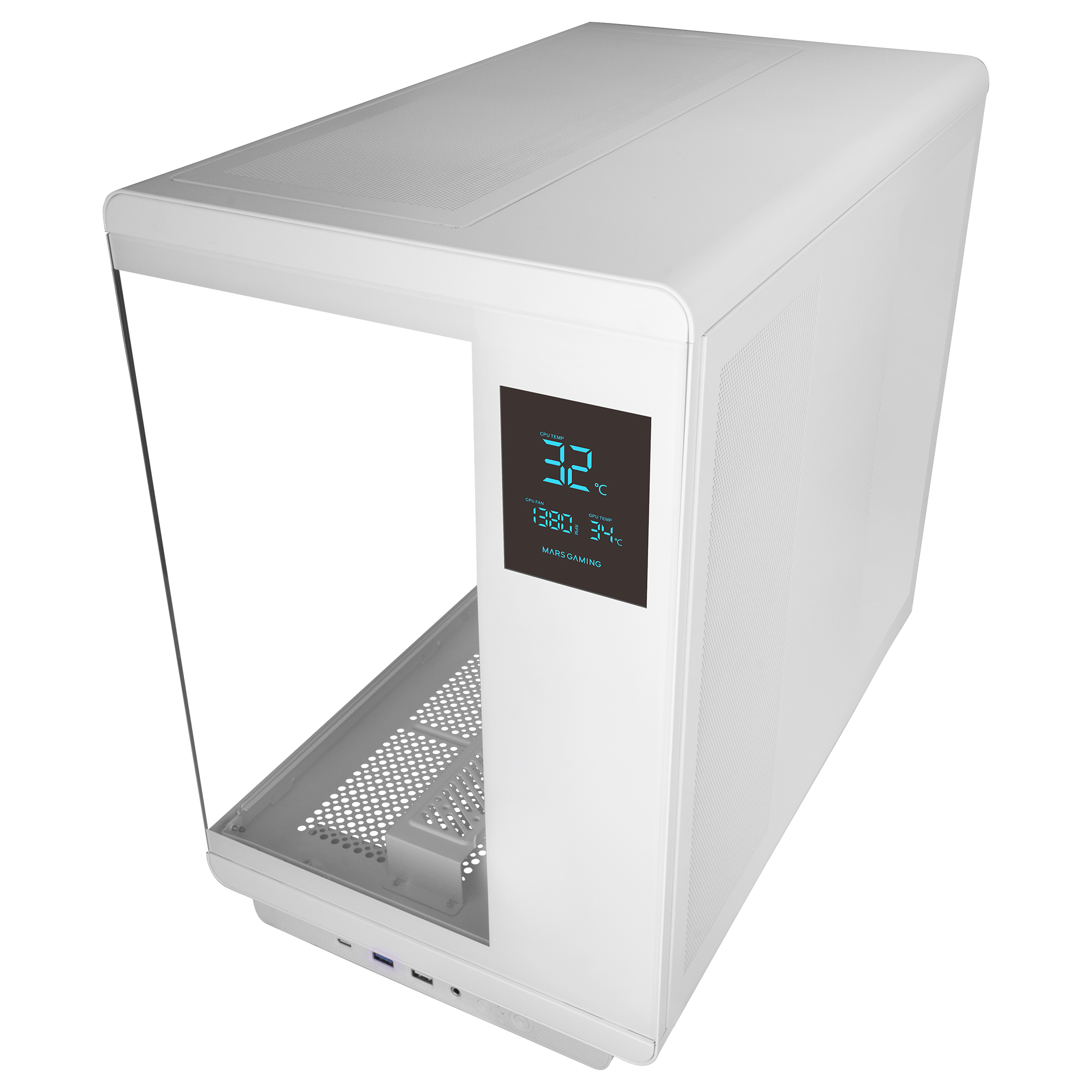 Mars Gaming MCREVPROW computer case Midi Tower White image 7