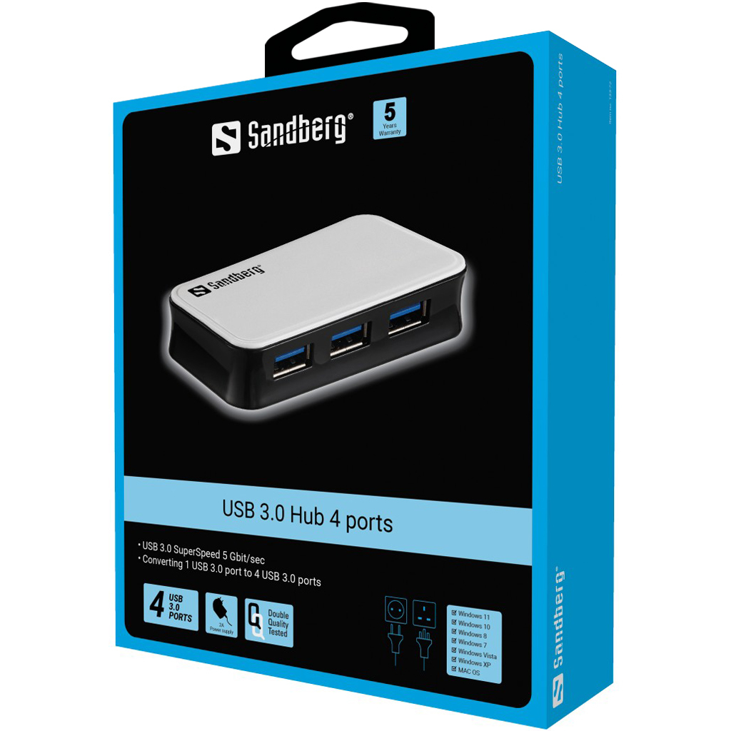 Sandberg USB 3.0 Hub 4 ports – image 2