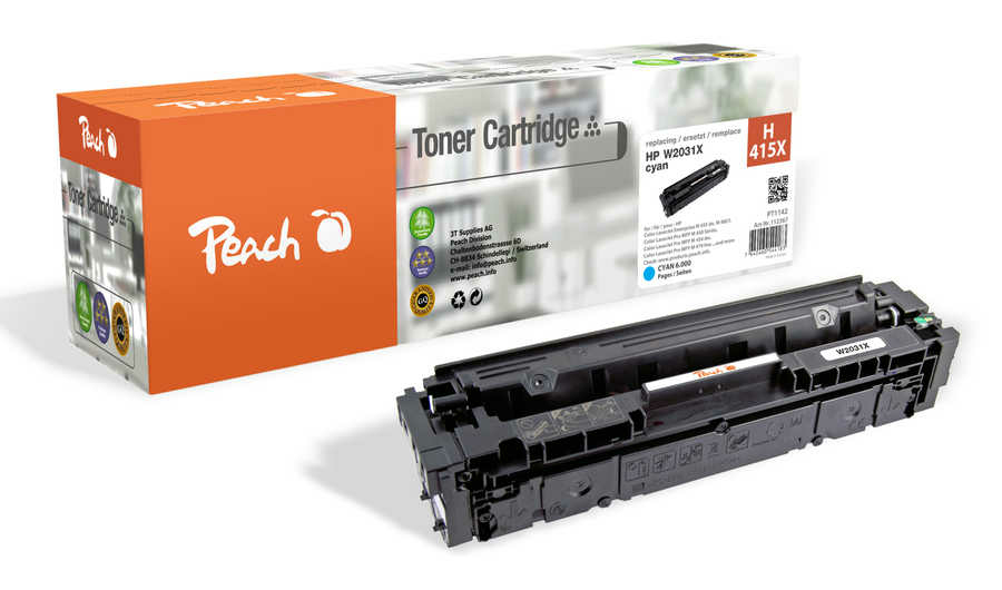 Peach PT1142 toner cartridge 1 pc(s) Compatible Cyan