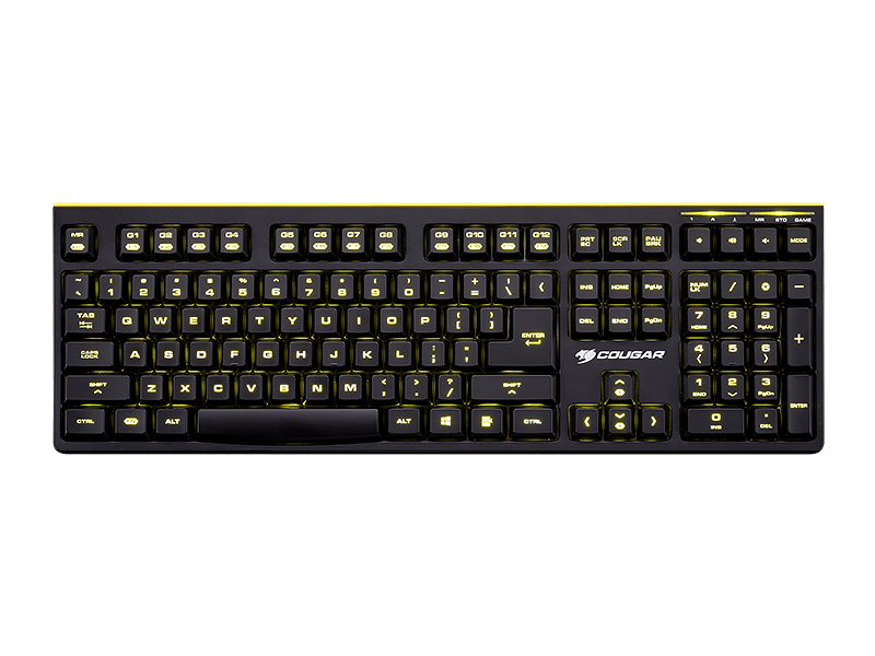 COUGAR 300K keyboard Gaming USB QWERTY US English Black, Yellow