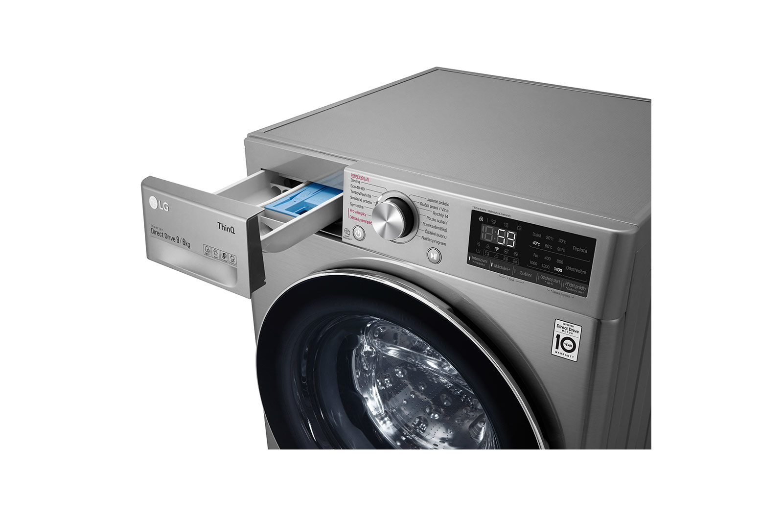 LG F4DV709H2TE washer dryer Freestanding Front-load Silver – image 7
