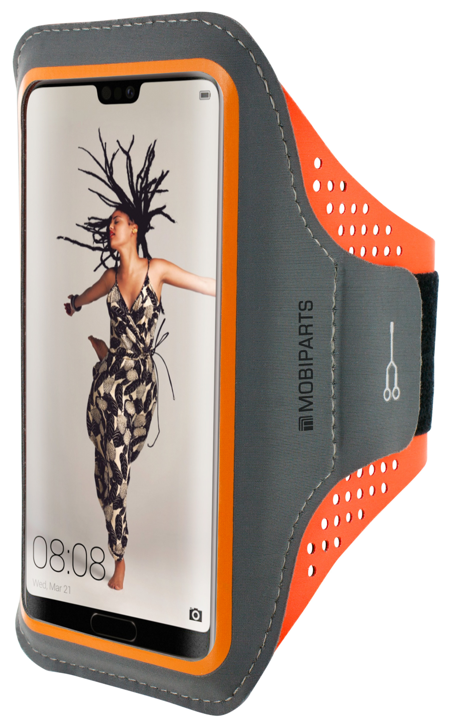Mobiparts Comfort Fit Sport Armband Huawei P20 Neon Orange