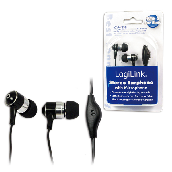 LogiLink HS0018 headphones/headset Wired In-ear Calls/Music Black – image 2