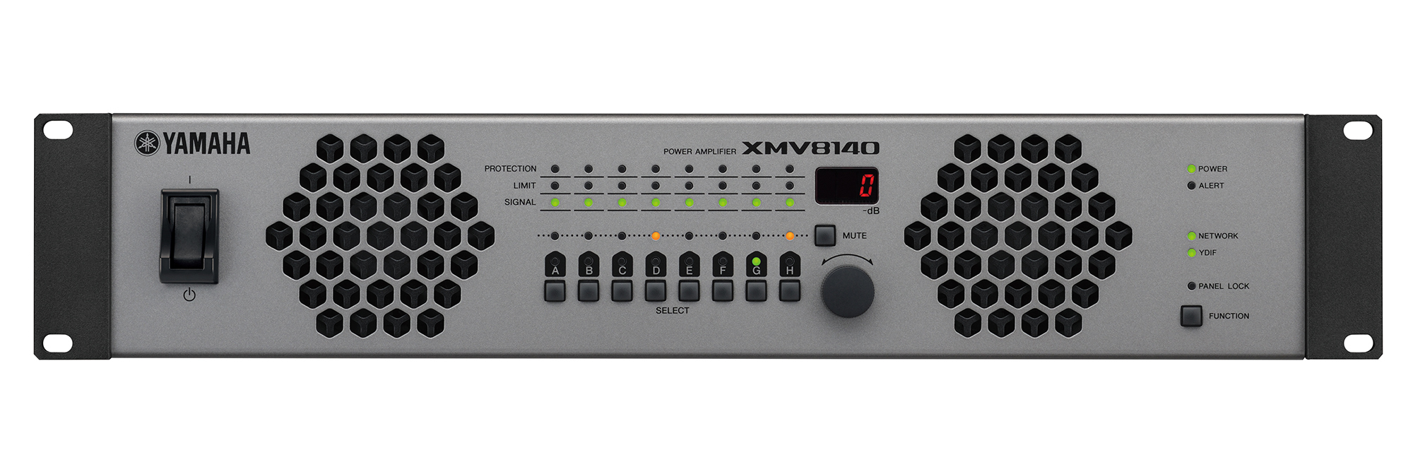 Yamaha XMV8140 audio amplifier Performance/stage Black, Grey