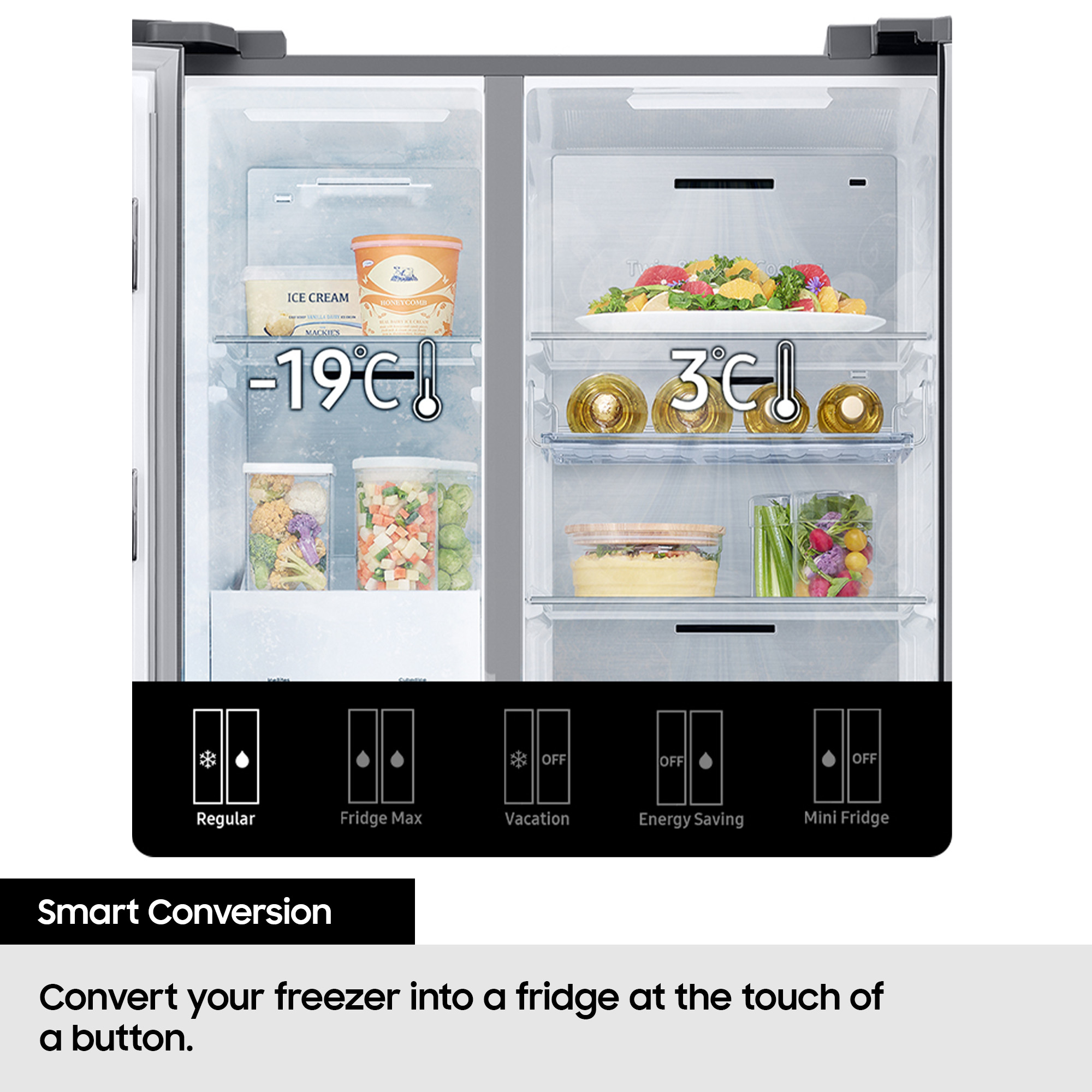 Samsung RS66DG813CS9EU American Style Fridge Freezer with SpaceMax™ Technology - Refined Inox – image 7