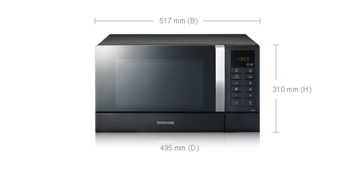 Samsung CE107M-B microwave Black, Silver Countertop – image 2