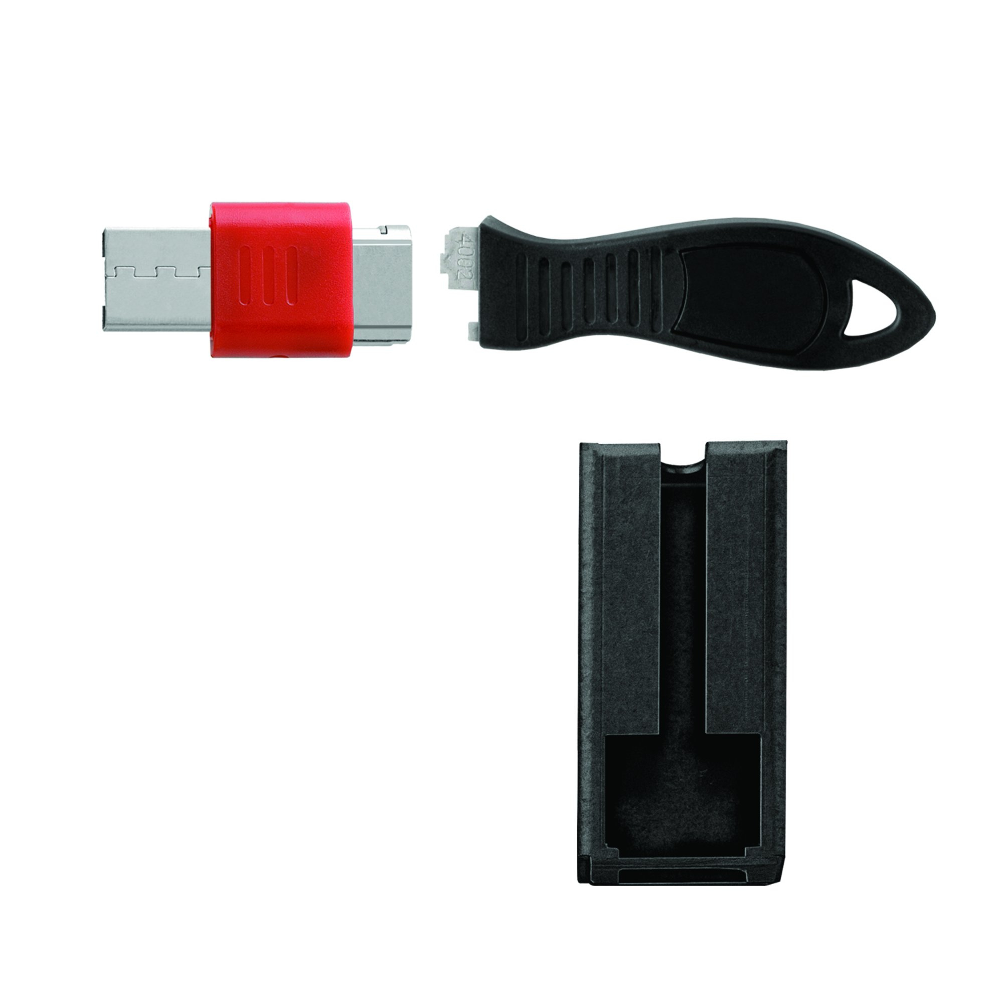 Kensington USB Port Lock with Cable Guard - Square - USB port blocker - silver