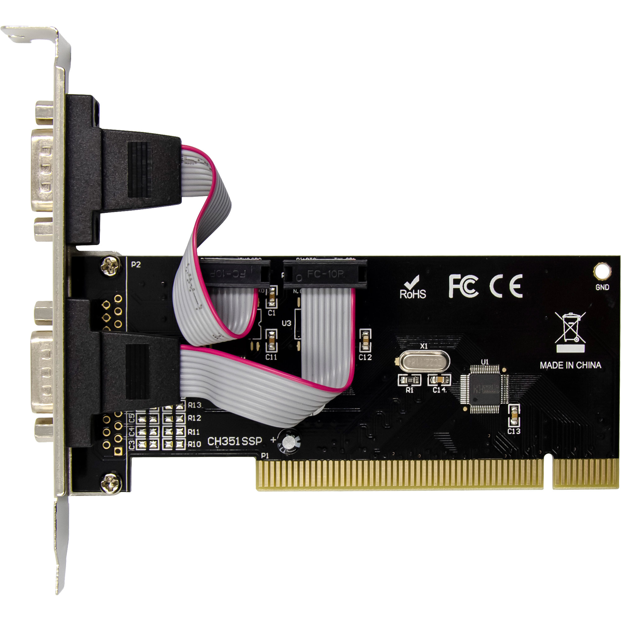 InLine PCI Multi I/O Controller Card 2 DB9 Serial Ports – image 3