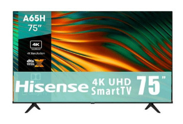 75A65H TV LED 75 INC HISENSE SMART 4K  UHD GOOGLE TV 3HDMI 2USB BLUETOOTH