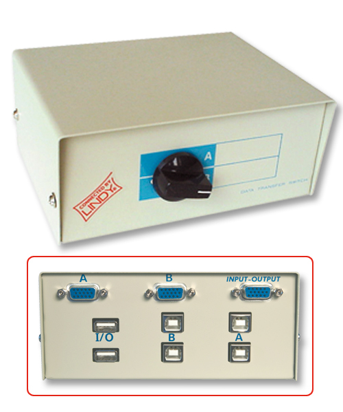 Lindy Manueller KVM USB Umschalter