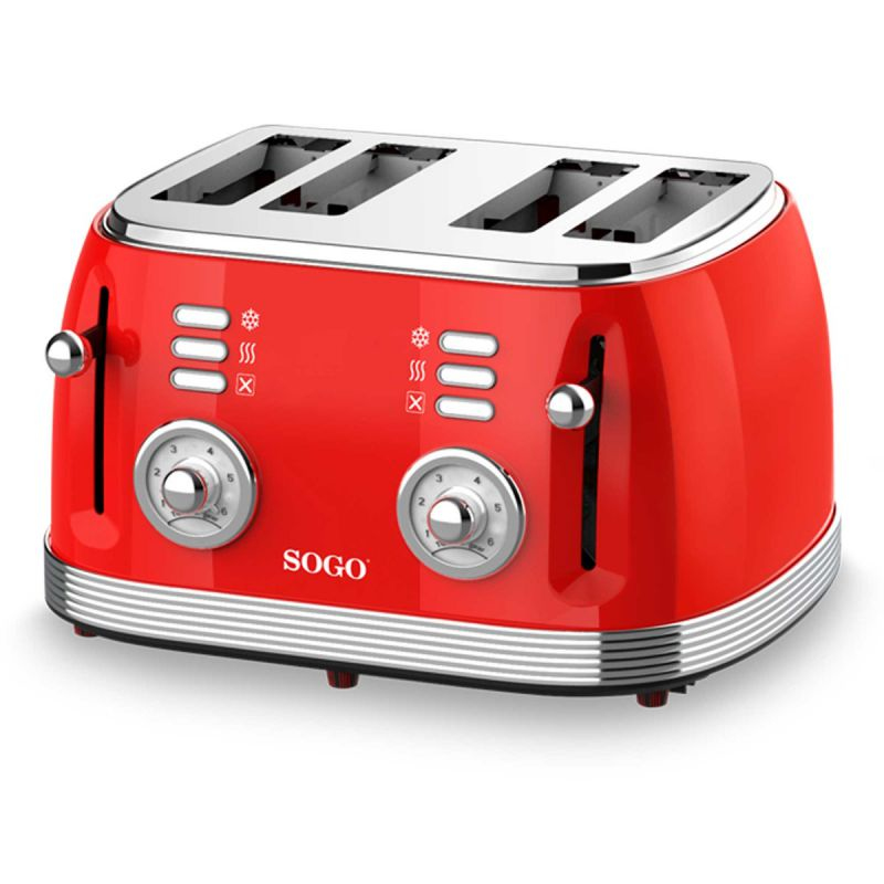 Sogo TOS-SS-5465 toaster 6 4 slice(s) Red – image 6