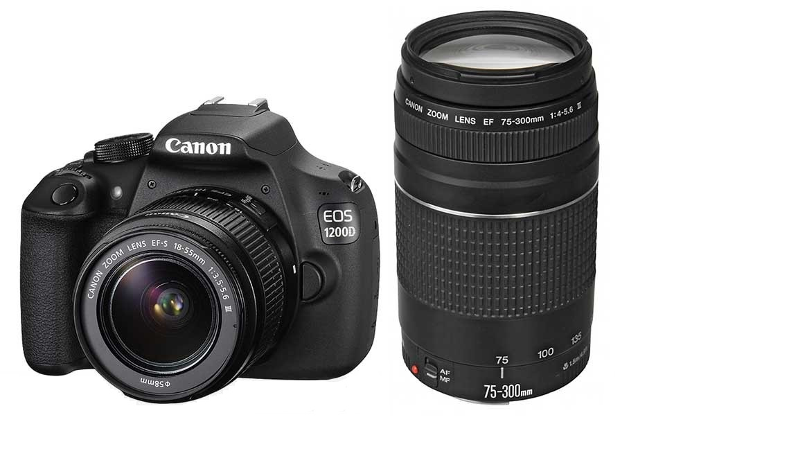 Canon 1200D + EF-S 18-55mm + EF 75-300mm – image 1