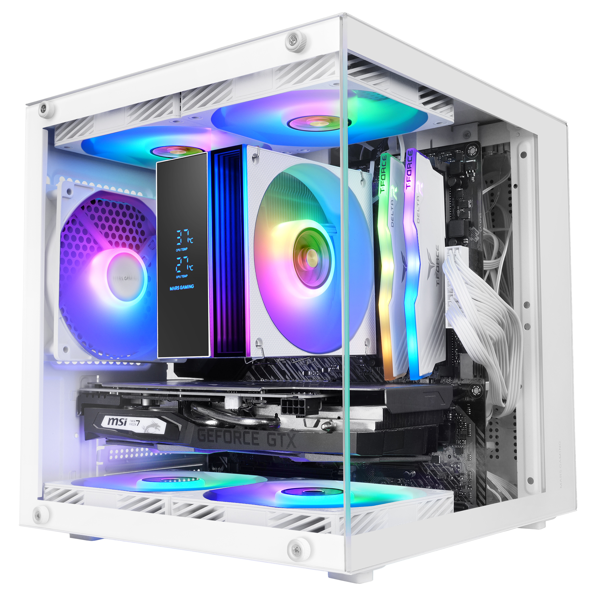 Mars Gaming MC-CUBEW computer case Mini Tower White – image 2