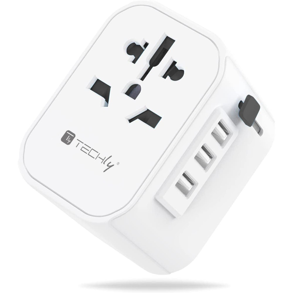 Techly I-TRAVEL-09TYWH mobile device charger White – image 1