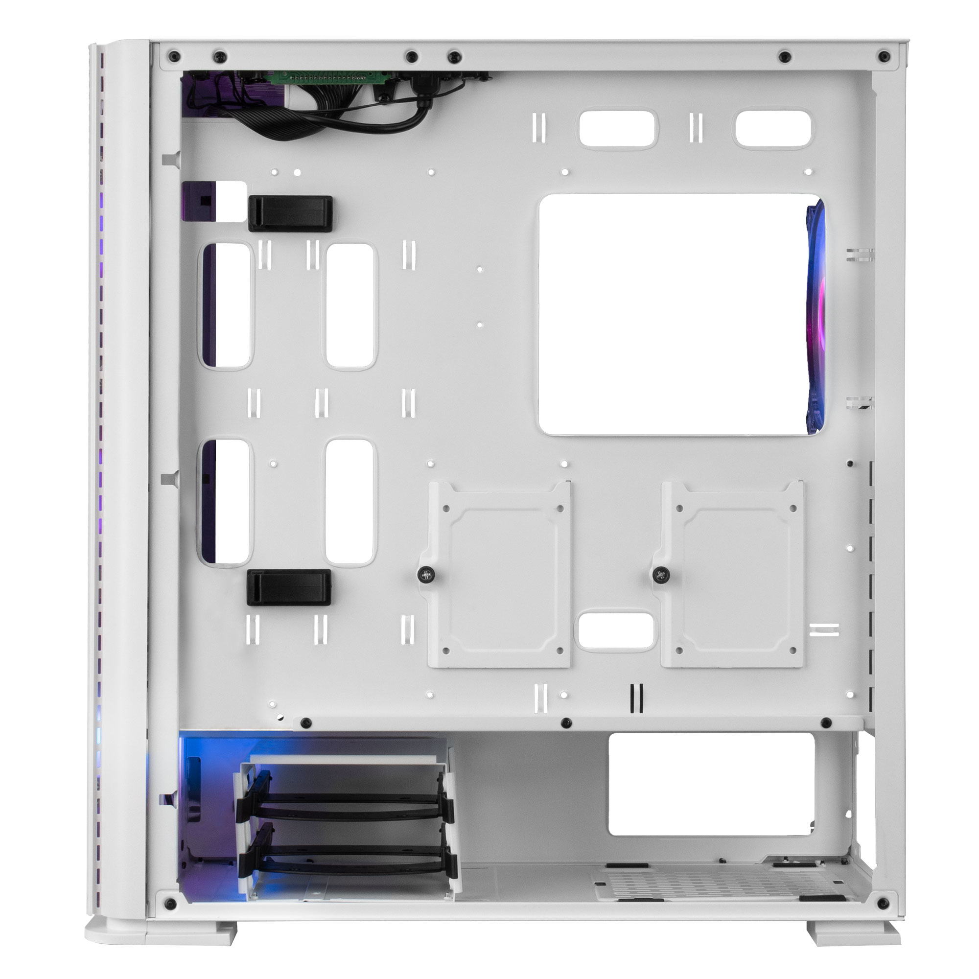 Mars Gaming MCPROW XL E-ATX Gaming PC Case Tempered Glass 4x RGB Fan White – image 7