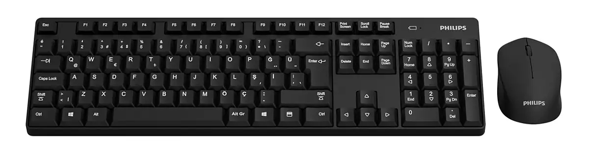 Philips 500 series SPT6501BB keyboard Mouse included Office RF Wireless Black – image 3