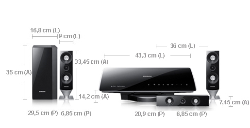 Samsung HT-C730 home cinema system 3.1 channels – image 3