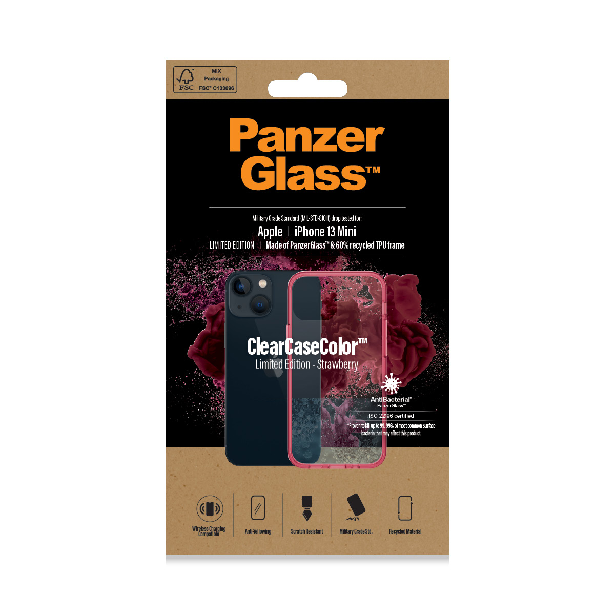 PanzerGlass® ClearCaseColor™ iPhone 13 Mini - Strawberry – image 2
