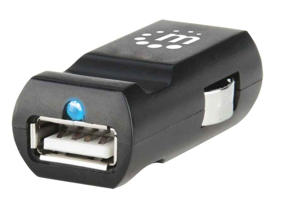 Manhattan Car/Auto Mobile Device Charger (Clearance Pricing), USB-A Output, Charging 2.1A, Surge Protection, Black, Phone Charger, Three Year Warranty, Blister – image 2